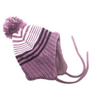 H&M Soft and warm purple baby girl hat